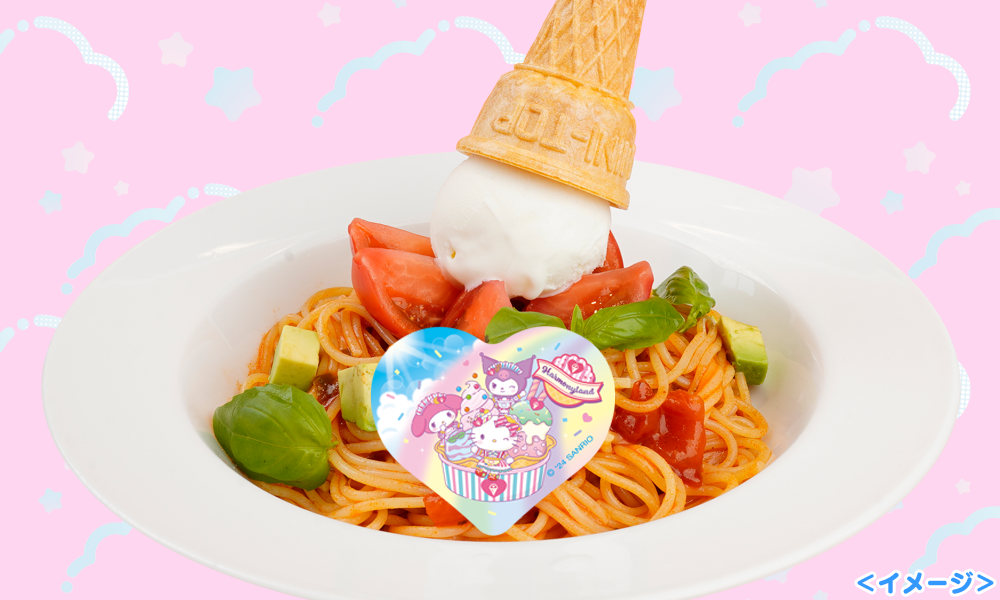 チーズ丸ごとトマトの冷製パスタ