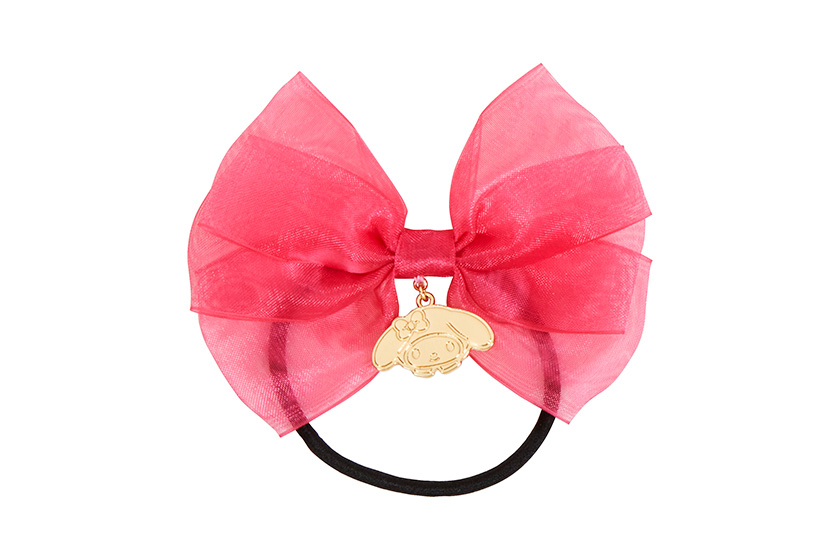 オーガンジーリボンヘアゴム イエローハート オーガンジーリボンヘアゴム イエローハート