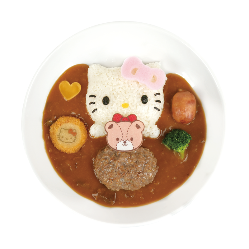 キティのハンバーグ&コロッケカレー｜ハーモニーランド