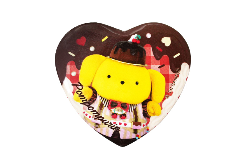 ハーモニーランド ショコラ ✕ フルーツ 缶バッジ(ポムポムプリン